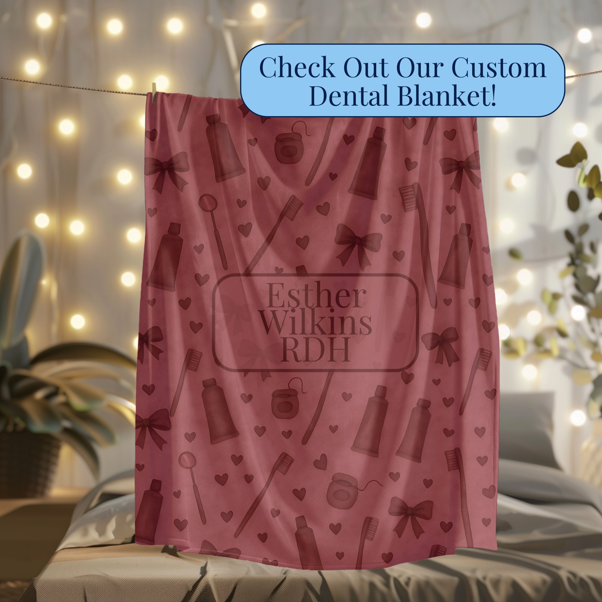 Coquette Merlot Blanket